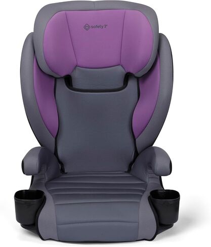 Safety 1st Grow and Go 2-in-1 Booster Car Seat with ComfortWings, Converts High-Back to Backless, 19" Wide, Slim Design, Lightweight, Foldable, Easy-Clean, Cup Holders, 40-100 lbs, Black Sand in Kuwait