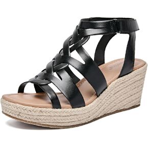 Luoika Women's Wide Width Wedge Sandals, Espadrille Wedge Pump Heel Platform Ankle Strap Open Toe Women's Sandal Concise Casual Summer Shoes.