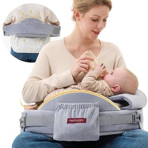 Momcozy Nursing Pillow for Breastfeeding - Ergonomic Comfort & Support - Original Plus Size Feeding Pillow with Pioneering Safety Fence for Easier and Healthier Nursing - Fit for All, Removable Cover