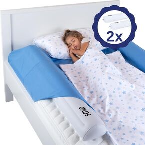 2-Unit Inflatable Bed Rail for Toddlers - Secure Travel Bed Bumpers - Bed Guard for Kids - Blow up Bed Rail for Twin, Full, Queen, King Size Beds