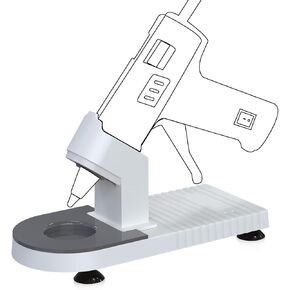MONVICT Glue Gun Stand for Most Mini Glue Guns, Hot Glue Holder with Non-Stick Silicone Mat, Suction Cups, Helpful Tool for Make Your DIY, Crafts, Home School Project Well Bars Orderly (NOT Full Size)