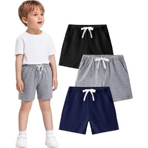Witwot 3 Pack Shorts Shorts French Terry Baby Boys Shorts الرضع الصيفي حجم الملابس 18M-5T