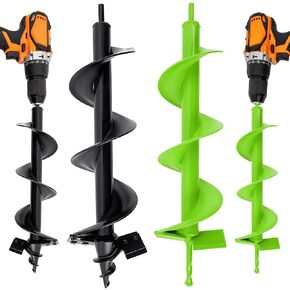 MAZING 16" x 4" Upgraded Spiral Auger Drill Bit for Planting, Heavy Duty Garden Auger Bit, Bulb Planter Tool for Post Hole Digger Plant Flower Bedding Digging