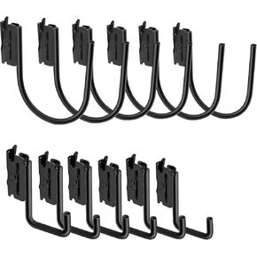 8Pack E-Track J Hooks Heavy Duty Black, E-Track Hangers, E Track Accessories for Enclosed Trailer, Semi Truck Trailer, Cargo Van