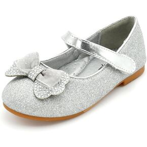 Nova Utopia Toddler Little Girls Dress Ballet Mary Jane Bow Flat Shoes
