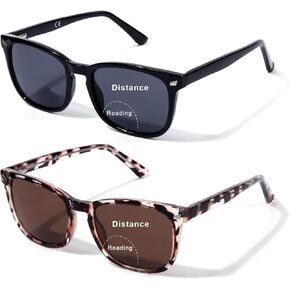 Progressive Multifocal Reading Sunglasses Men No Line Bifocal Sun Readers with Core Wire Zero Top Spring Hinge UV400