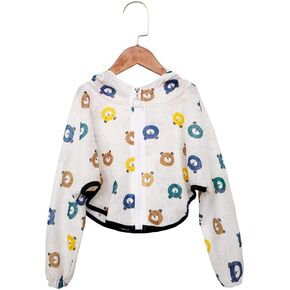 Baby Girls Summer Lightweight Hoodie Sun Protection Jackets for 1-5 Years Baby Toddler