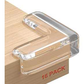 HOMREALM Baby Proofing 16 Pack Corner Protector Baby Corner Guards Furniture Corner & Edge Safety Bumpers Clear Baby Proofing Bumper Cushion for Table Furniture Sharp Corners