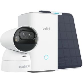 REOLINK Home Hub with Argus Track + 6W Solar Panel - 4K PTZ Solar Security Camera, Wireless Outdoor Camera, Auto Zoom Tracking, 64GB microSD Card Included, Encrypted Local Storage, No Monthly Fees