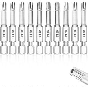 30 Piece Hex Head Allen Wrench Drill Bit Set, 1/4 Inch Shank Metric and SAE S2 Steel Hex Bit Set, Magnetic Tips 50mm Long (SAE+METRIC BITS)
