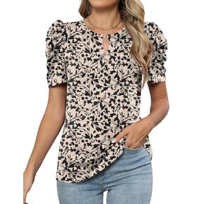 قميص Luyaa Puff Shirt Shirt للنساء Tops Summer Tops v Dect in Saudi Arabia