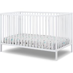 Sorelle Furniture Crib 3-in-1 سرير قابل للتحويل ، مصنوع من خشب الزان المستدام ، سرير طفل خشبي ، سرير صغير ، سرير نهار للأطفال ، أثاث حضانة مبسط (أبيض)