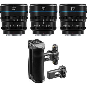 Sirui Night Walker S35 Manual Focus Cine Lens Set و Camera Cage Side Handdle