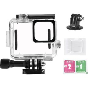 Waterproof Case for GoPro Hero 4K Compact Waterproof Action Camera, Underwater Diving 50M/164FT Protective Housing Shell for Go Pro Hero 4K Compact Action Camera with Bracket Accessories