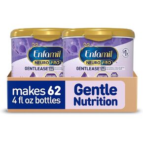 Enfamil NeuroPro Gentlease Baby Formula, Brain Building DHA, HuMO6 Immune Blend, Designed to Reduce Fussiness, Crying, Gas & Spit-up in 24 Hrs, Gentle Infant Formula Powder, Baby Milk, 19.5 Oz Tub