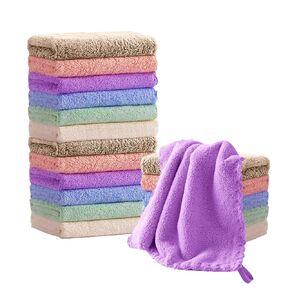 18 Pack 10''x10''Baby Washcloths with Hanging Strap, Microfiber Coral Fleece Baby Towels for Newborns,Extra Absorbent and Soft Burp Cloth for Infants and Toddlers,Gentle On Sensitive Skin