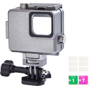 262FT/80M Aluminum Alloy Waterproof Case for Go Pro Hero 4K, Underwater Diving Housing Protective Shell for Go Pro Hero 4K Camera with Bracket Accessories