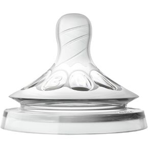 Philips Avent Natural Baby Bottle Nipple, Medium Flow Nipple 3M+, 2pk, SCF653/23