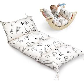 BlueWood Cushion for Climbing Arch, Montessori Philosophy Soft and Non-Slip Pillow for Kids, Pikler Cushion for Reading, Playing, Games, Parties (Pearl)