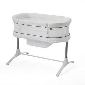 SEALY BABY Cozy Soft Breathable Bassinet & Bedside Sleeper Bed, Lightweight Airy Mesh Newborn Crib, Safe & Comfortable for Room Sharing, Storage Pocket, Tool-Free Assembly