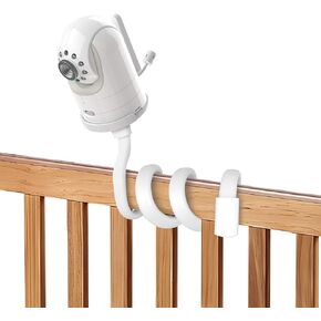 Flexible Mount for Infant Optics DXR-8 and DXR-8 Pro Baby Monitor, Baby Monitor Mount Stand with Angle Adjustable for Crib Cot Shelves, 19.68 inches Arm, No Wall-White