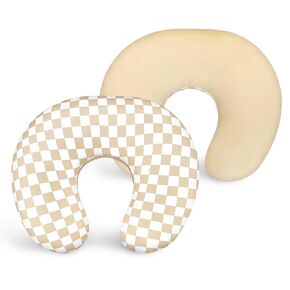 DILIMI Nursing Pillow Cover, Soft Stretchy Nursing Cover for Breastfeeding Pillow, 1 Pack Reversible Removable Slipover for Baby Boy and Girls, Green Checkered