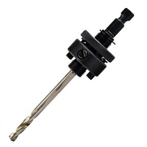 MaxTool 7/16" 11mm HEX Quick Change Arbor/Mandrel Holesaw Accessry Fits 1-3/16" Up Holesaws 1/4" x3-3/4 Pilot Drills for Deep Cut Holesaws; BA24H1082-Q35L