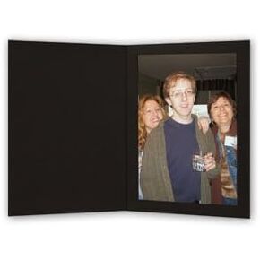 Black Waffle Cardboard Photo Folder for a 8x10 Picture - Pack of 50