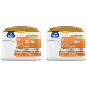 Similac 360 Total Care Sensitive* Infant Formula with 5 HMO Prebiotics, for Fussiness & Gas Due to Lactose Sensitivity, Non-GMO, Baby Formula Powder, 20.1-oz Tub (Pack of 2)