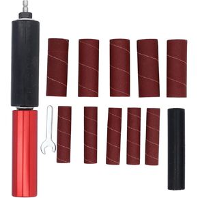 Drill Sander, 3/8in Sanding Drill Attachment, Aluminum Alloy Material Universal Size, Spindle Sanders Woodworking for Grinding Polishing Curves Smoothing Inner Holes Multiple Jobs