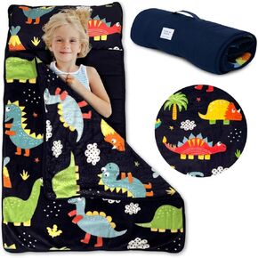 Toddler Nap Mat with Pillow – Oeko-TEX Certified Kids Sleeping Mat for Daycare, Preschool, Travel, and Home – Soft and Cozy, Portable, and Machine Washable – Fits Toddlers Up to 43 Inches