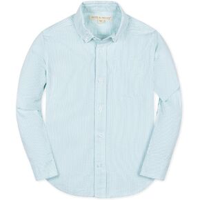 Hope & Henry Baby Boys 'Organic Organic Long Seersucker Button Down Down ، 3-6 أشهر ، Seersucker Mint