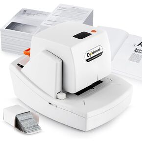 CGOLDENWALL Automatic Heavy Duty Electric Stapler, 70-75 Sheets Capacity, with 6000 Staples, Flat Clinch Jam Free, Speed & Margin Adjustable, 5000 Staples Large Cartridge