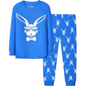 Joyond Easter Pajamas For Boys Girls Soft Cotton Kids Bunny Pjs Set Size 2T-12Years
