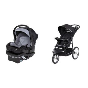 Baby Trend Secure-Lift 35 Infant Car Seat and Expedition Jogger Stroller Bundle, Dash Black