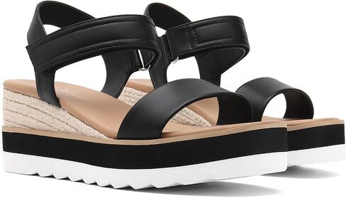 Athlefit Platform Sandals Women Espadrille Wedge Compannal Calkle Strap Open Toe Songals للمشي in Saudi Arabia
