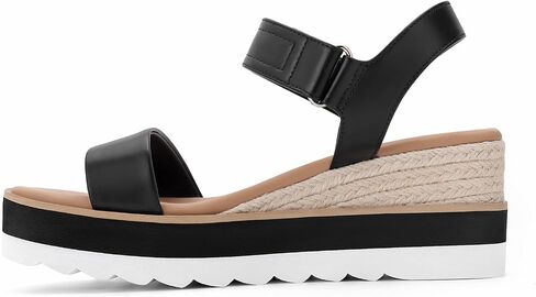 Athlefit Platform Sandals Women Espadrille Wedge Compannal Calkle Strap Open Toe Songals للمشي in Saudi Arabia