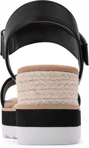 Athlefit Platform Sandals Women Espadrille Wedge Compannal Calkle Strap Open Toe Songals للمشي in Saudi Arabia