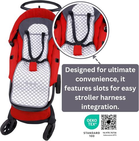 Iceberg Car Seat Liner - 4D Iceberg Fabric, Quick-Dry, Universal Fit, Oeko-Tex Certified, Refreshing Comfort for Strollers and Car Seats (Grey, 12x31) in Kuwait