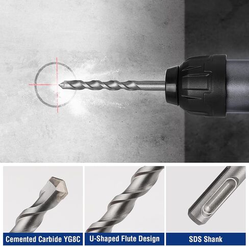 Workpro 16 قطعة SDS-Plus Drophary Hammer Bits ومجموعة الإزميل in Kuwait