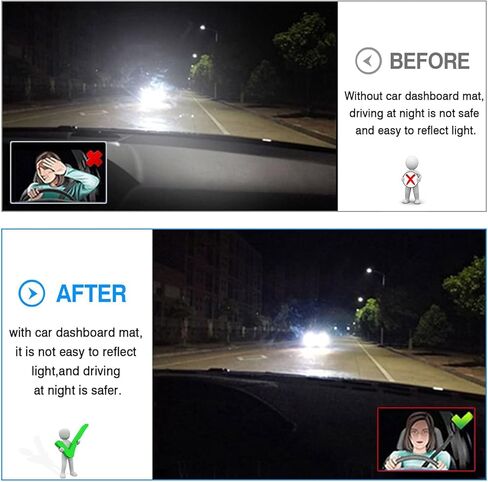 Autorder Dashboard Cover Mat fit for 2017-2024 Volkswagen VW Tiguan Accessories Dash Cover Flannel Dash Mat Sunshade Glare UV Rays Protector in Kuwait