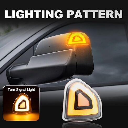 Side Tow Mirror Turn Signal Lights LED Compatible with Ram 1500 2021-2023/for Ram 1500 Classic 2022 2023/for Ram 2500 3500 19-22 Amber Blink Turn Marker White LED Position Lights (Smoked Len) in Saudi Arabia
