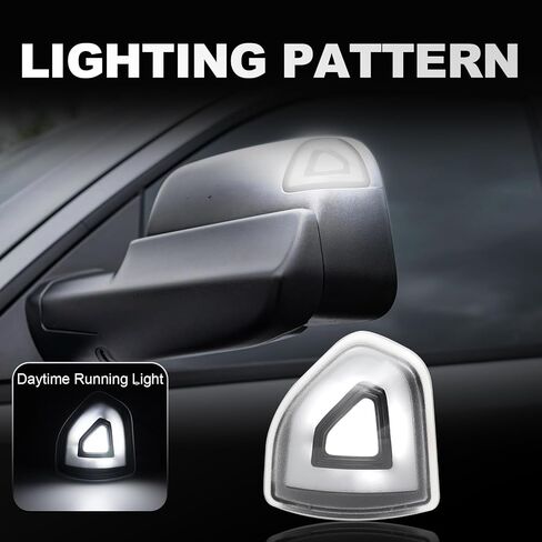 Side Tow Mirror Turn Signal Lights LED Compatible with Ram 1500 2021-2023/for Ram 1500 Classic 2022 2023/for Ram 2500 3500 19-22 Amber Blink Turn Marker White LED Position Lights (Smoked Len) in Saudi Arabia