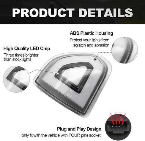 Side Tow Mirror Turn Signal Lights LED Compatible with Ram 1500 2021-2023/for Ram 1500 Classic 2022 2023/for Ram 2500 3500 19-22 Amber Blink Turn Marker White LED Position Lights (Smoked Len) in Saudi Arabia