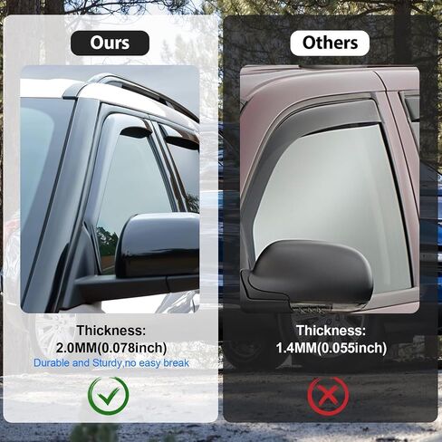 Nilight Durable in Channel Rain Guards for Honda CRV 2017 2018 2019 2020 2021 2022 Window Deflectors,Vent Window Visors-4pcs in Saudi Arabia