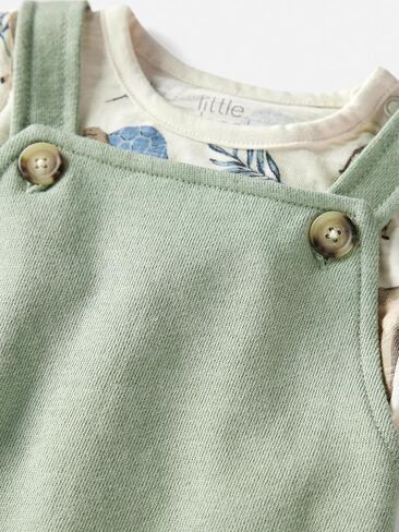 little planet by carter's Unisex Baby 2-piece Organic Cotton Overall Set in Saudi Arabia