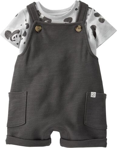 little planet by carter's Unisex Baby 2-piece Organic Cotton Overall Set in Saudi Arabia