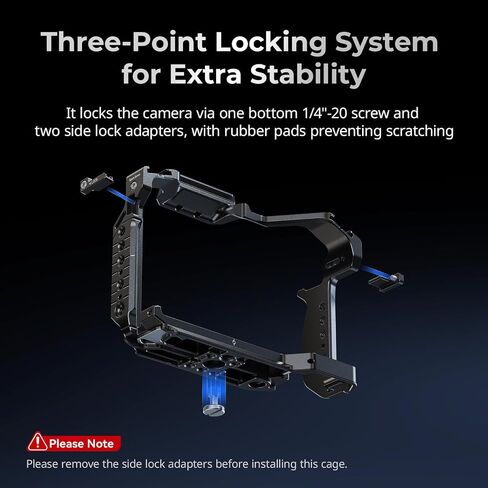 طقم قفص SmallRig S1R II لـ Panasonic Lumix S1R II مع مقبض علوي ، مشبك كابل لـ HDMI و USB-C ، لوحة إطلاق سريعة مدمجة لـ ARCA ، مع 1/4 ''-20 و 3/8 '-16 ثقوب ملولبة -4903 in Kuwait