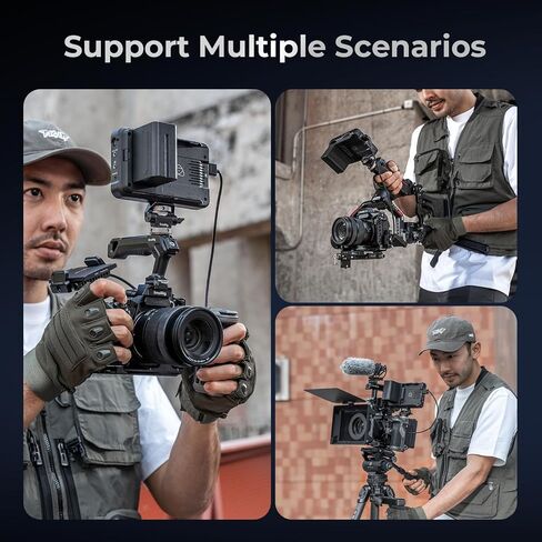 طقم قفص SmallRig S1R II لـ Panasonic Lumix S1R II مع مقبض علوي ، مشبك كابل لـ HDMI و USB-C ، لوحة إطلاق سريعة مدمجة لـ ARCA ، مع 1/4 ''-20 و 3/8 '-16 ثقوب ملولبة -4903 in Kuwait