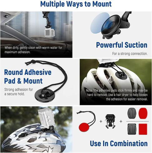 NEEWER 35 in 1 Action Camera Pro Accessories Kit Compatible with DJI Osmo Action 5 Pro 4 3 GoPro, Quick Release Adapter Mount for Diving Hiking Motorcycling Mountain Cycling Skiing Surfing Vlog, GP-51 in Kuwait